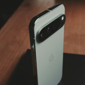 A close up of a cell phone on a table