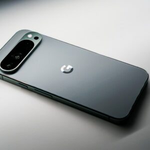 A close up of a cell phone on a table